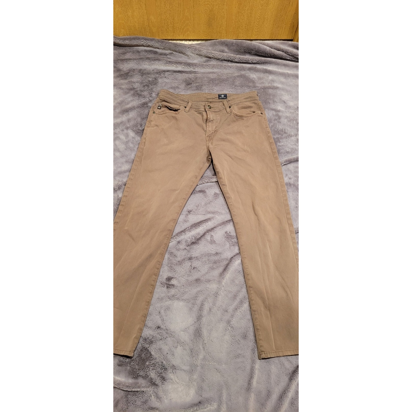 Ag Adriano Goldschmied Men's Pants Size 33x32 Tan Stretch Chinos